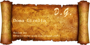 Doma Gizella névjegykártya