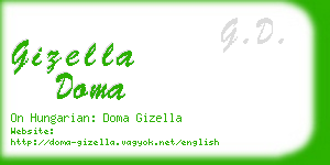 gizella doma business card